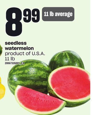 Independent Grocer Seedless watermelon, 11 lb offer