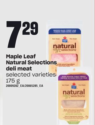 Independent Grocer Maple leaf natural selections deli meat, 175 g offer