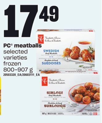 Independent Grocer Pc® meatballs, 800-907 g offer