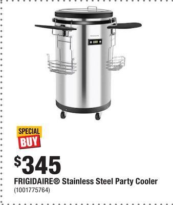 Home Depot Frigidaire® stainless steel party cooler offer
