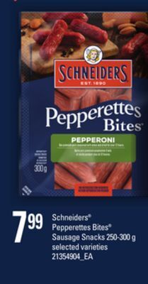 Independent Grocer Schneiders® pepperettes bites® sausage snacks, 250-300 g offer