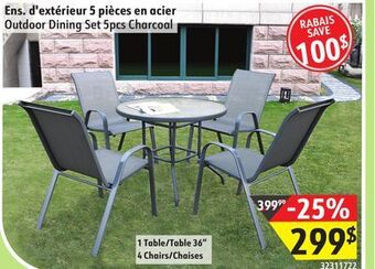 Sushi Shop Outdoor dining set 5pcs charcoal offer