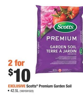 Home Depot Scotts® premium garden soil offer