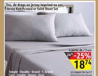 Sushi Shop Jersey knit printed or solid sheet set offer