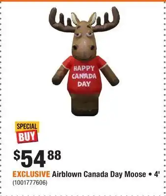 Home Depot Exclusive airblown canada day moose • 4' offer