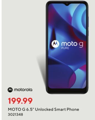 Staples Motorola moto g 6.5-inch unlocked smart phone offer