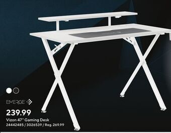 Staples Emerge vizon 47 gaming desk offer