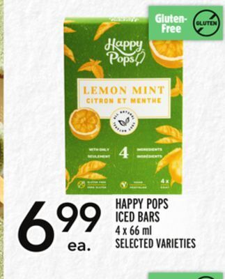 Metro Happy pops iced bars offer