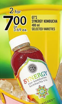 Metro Gt's synergy kombucha offer