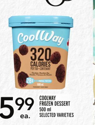 Metro Coolway frozen dessert offer