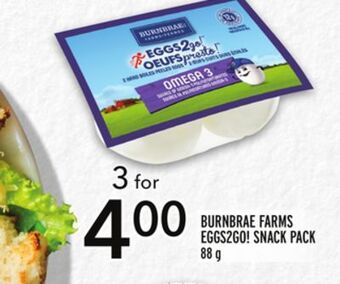 Metro Burnbrae farms eggs2go! snack pack offer