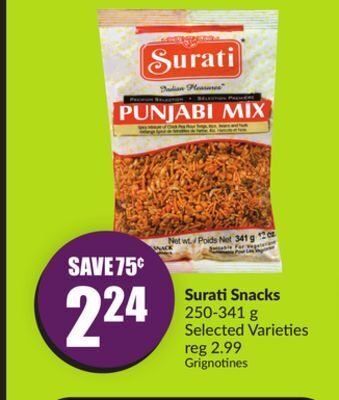 FreshCo Surati snacks 250-341 g selected varieties offer