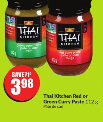 FreshCo Thai kitchen red or green curry past 112g offer