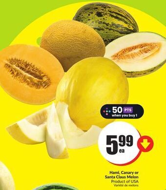 FreshCo Hami, canary or santa claus melon product of usa offer