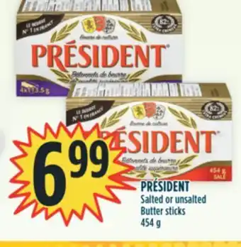 Marché Adonis Président salted or unsalted butter sticks offer