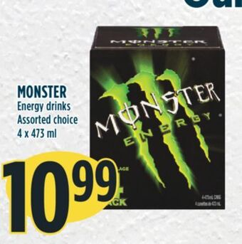 Marché Adonis Monster energy drinks offer