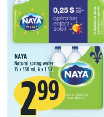 Marché Adonis Naya natural spring water offer