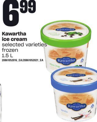 Zehrs Markets Kawartha ice cream, 1.5 l offer