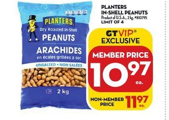 Giant Tiger Planters in-shell peanuts offer