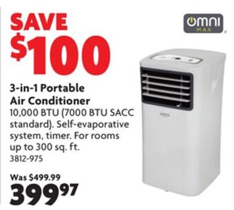Home Hardware 3-in-1 portable air conditioner offer
