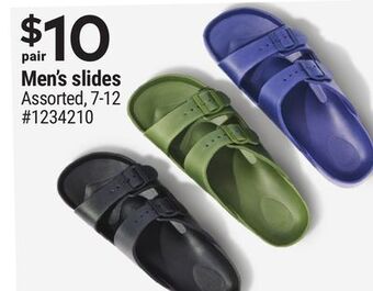 Giant Tiger Men's slides offer