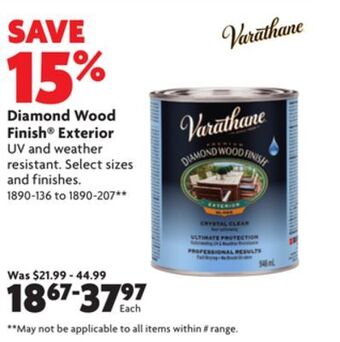 Home Hardware Diamond wood finish® exterior offer