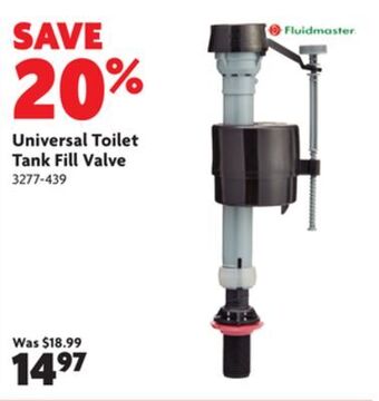 Home Hardware Universal toilet tank fill valve offer