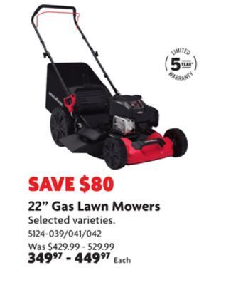 Home Hardware 22 gas lawn mowers offer