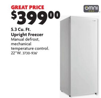 Home Hardware 5.3 cu. ft. upright freezer offer