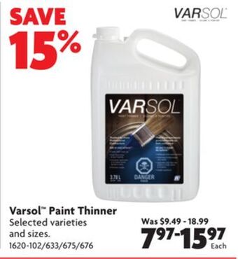 Home Hardware Paint thinner offer