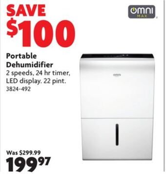 Home Hardware Portable dehumidifier offer