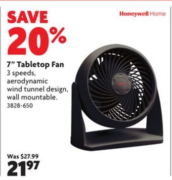 Home Hardware 7 tabletop fan offer