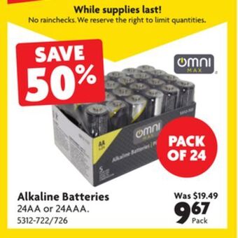 Home Hardware Alkaline batteries offer
