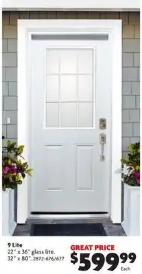 Home Hardware 9 lite steel entrance door offer