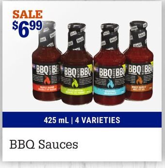 M & M Food Market Bbq sauces offer