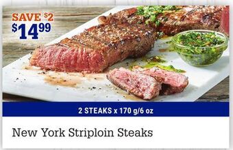 M & M Food Market New york striploin steaks offer