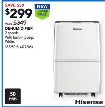 RONA Hisense dehumidifier offer