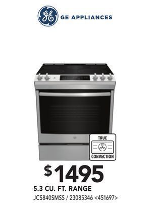 RONA Ge appliances 5.3 cu. ft. range offer
