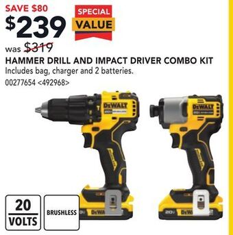 RONA Dewalt hammer drill and impact driver combo kit offer