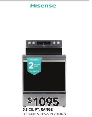 RONA Hisense 5.8 cu. ft. range offer