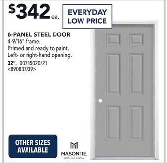 RONA Masonite 6-panel steel door offer