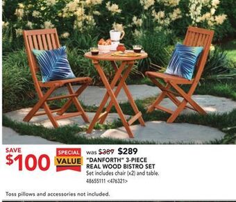 RONA Danforth 3-piece real wood bistro set offer