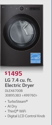 RONA Lg 7.4 cu. ft. electric dryer offer