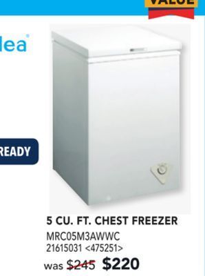 RONA 5 cu. ft. chest freezer offer