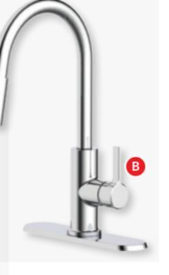 RONA Allen + roth sophie pull-down kitchen faucets chrome finish offer