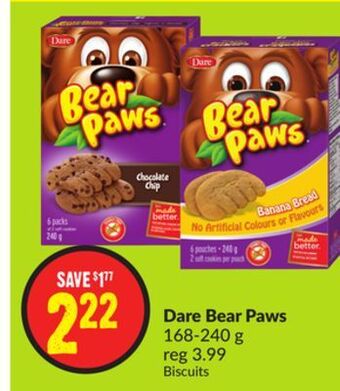 Chalo FreshCo Dare bear paws 168-240 g offer