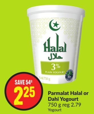 Chalo FreshCo Parmalat halal or dahi yogourt 750 g offer