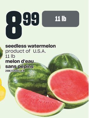 Valu-mart Melon d'eau sans pépins, 11 lb offer