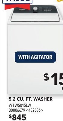 RONA Whirlpool 5.2 cu. ft. washer offer