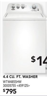 RONA Whirlpool 4.4 cu. ft. washer offer
